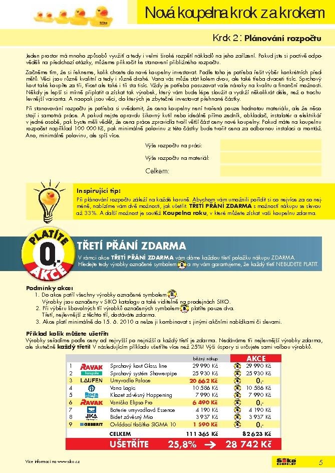 leták Siko koupelny katalog 1. část strana 1 leták Siko koupelny katalog 1. část strana 1
