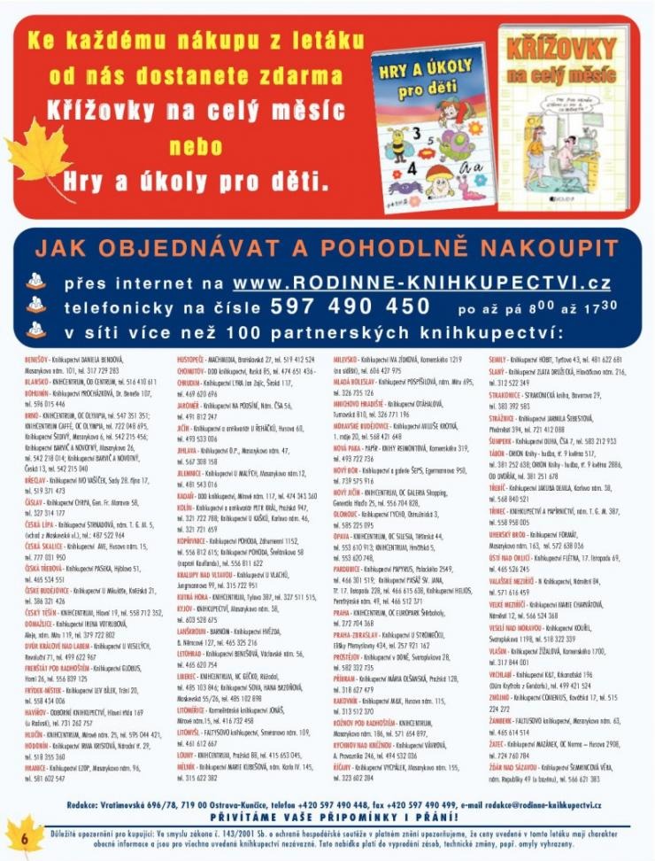 leták Rodinné knihkupectví leták strana 1 leták Rodinné knihkupectví leták strana 1