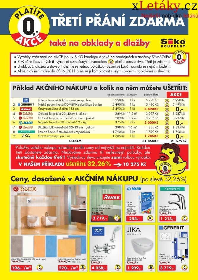 leták Siko koupelny leták - 5.část strana 1 leták Siko koupelny leták - 5.část strana 1