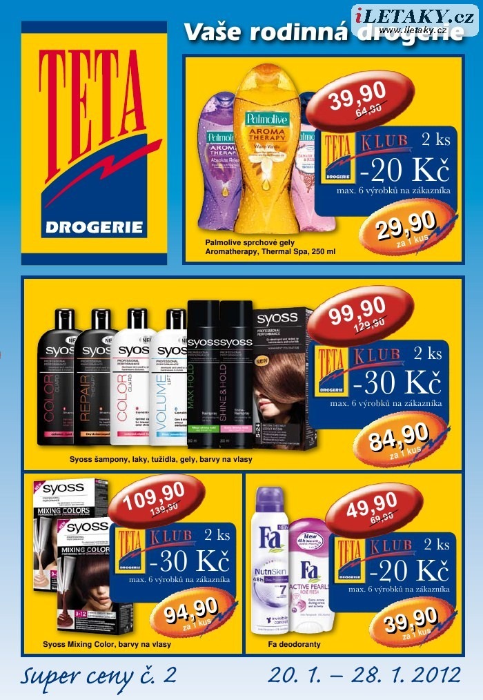 leták TETA drogerie strana 1 leták TETA drogerie strana 1