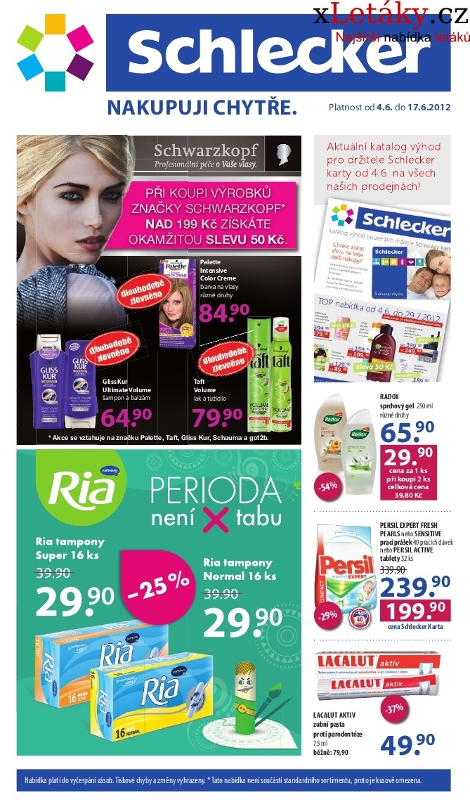 leták Schlecker akční leták strana 1 leták Schlecker akční leták strana 1
