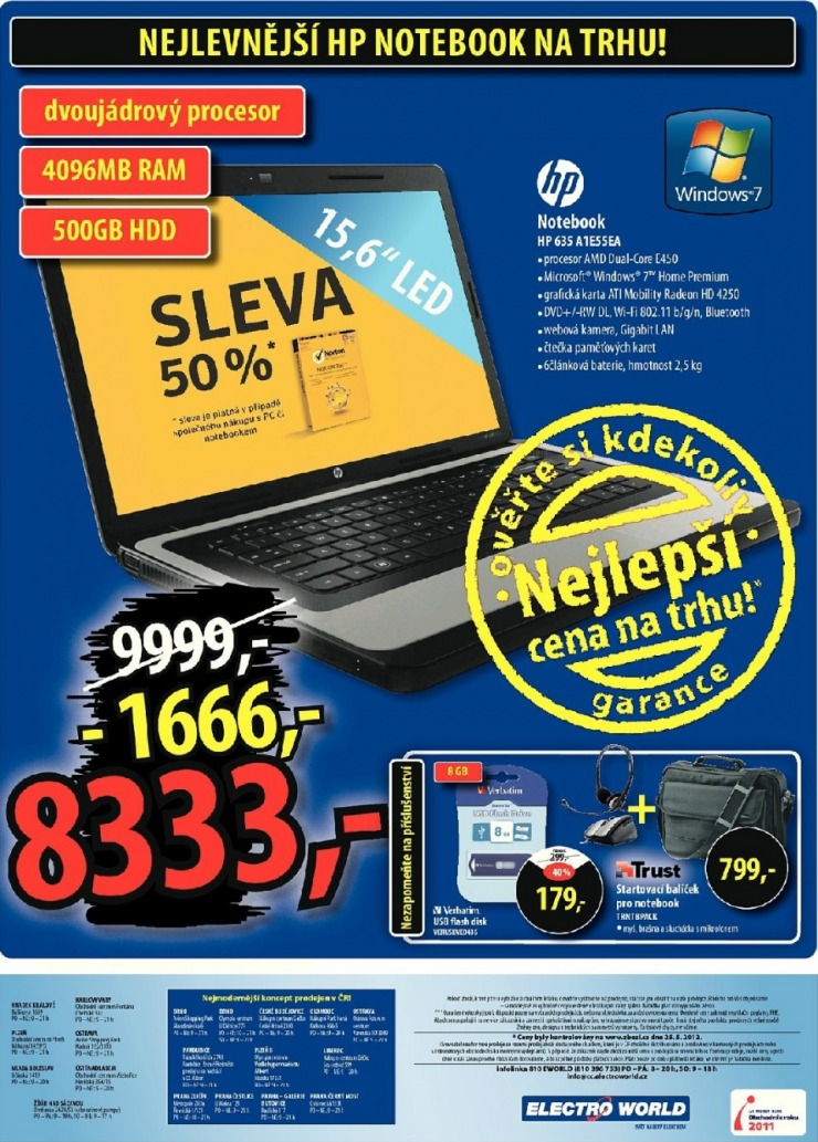 leták Electro World strana 1 leták Electro World strana 1