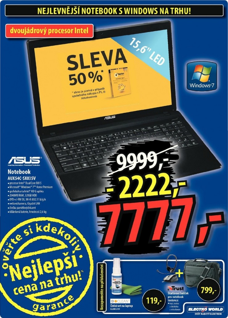 leták Electro World strana 1 leták Electro World strana 1