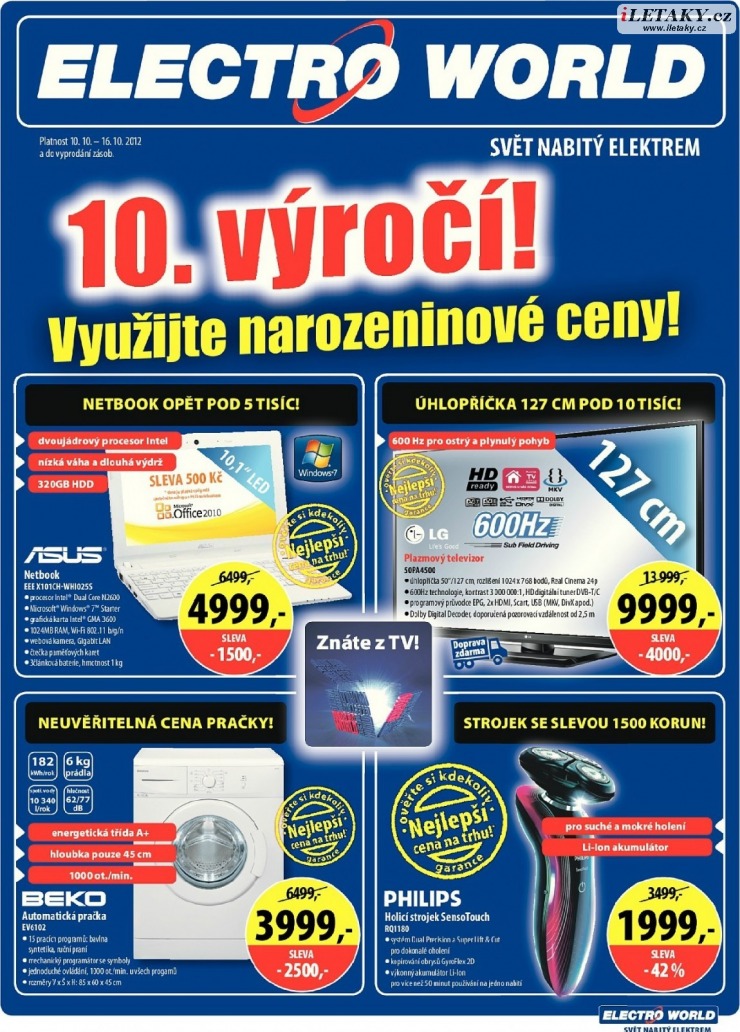 leták Electro World strana 1 leták Electro World strana 1