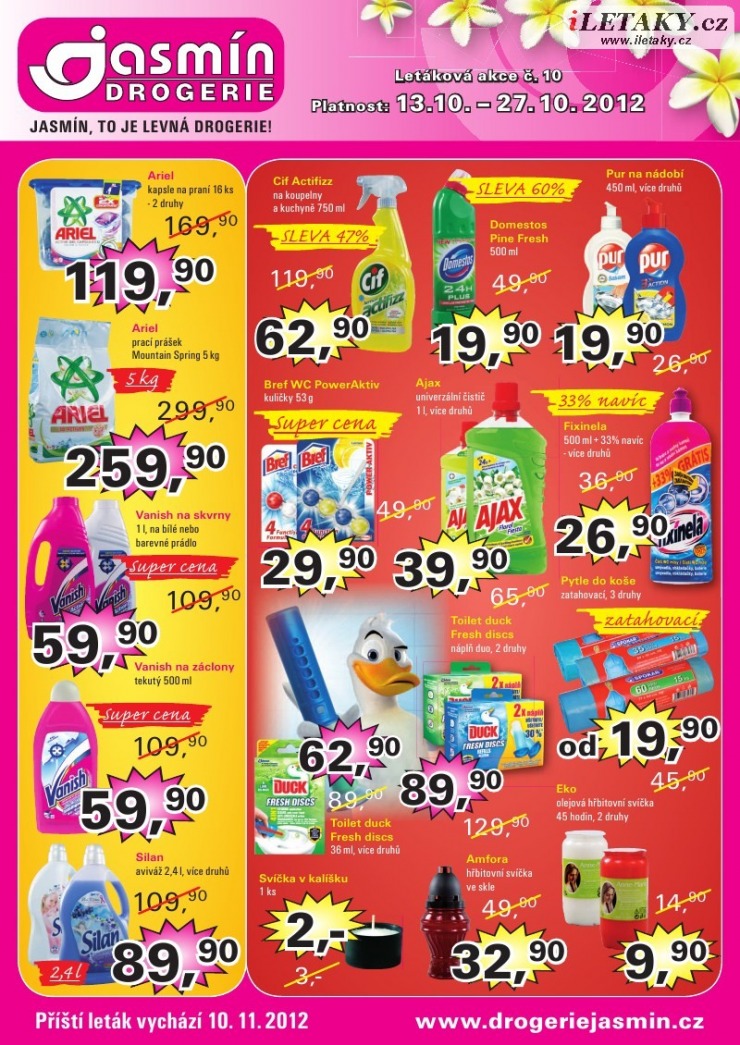 leták Jasmín drogerie strana 1 leták Jasmín drogerie strana 1