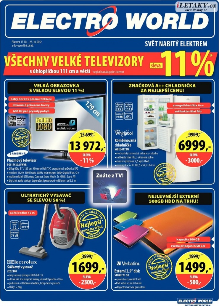 leták Electro World strana 1 leták Electro World strana 1
