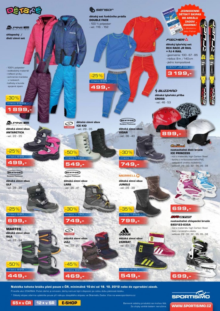 leták Sportisimo strana 1 leták Sportisimo strana 1