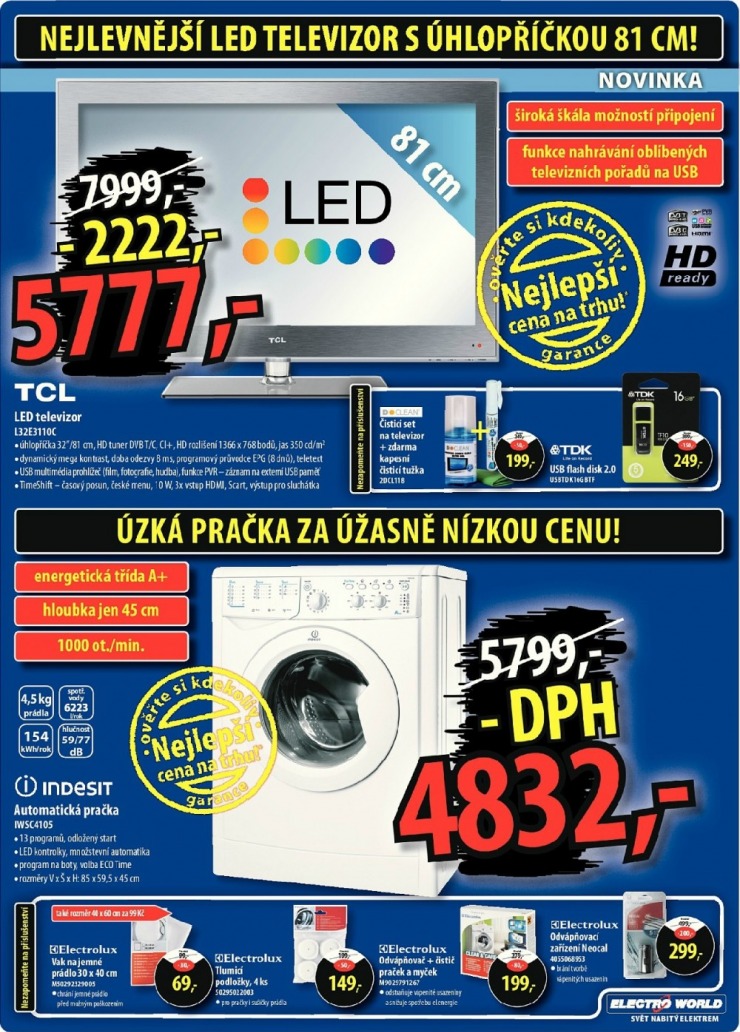 leták Electro World strana 1 leták Electro World strana 1