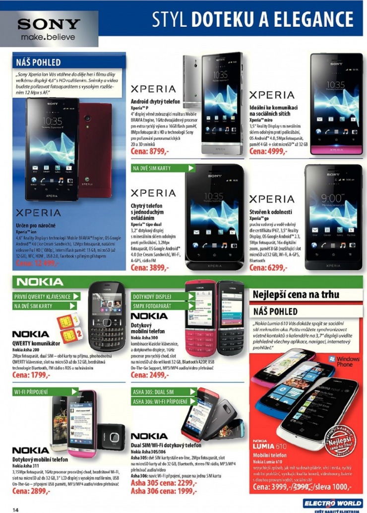 leták Electro World strana 1 leták Electro World strana 1