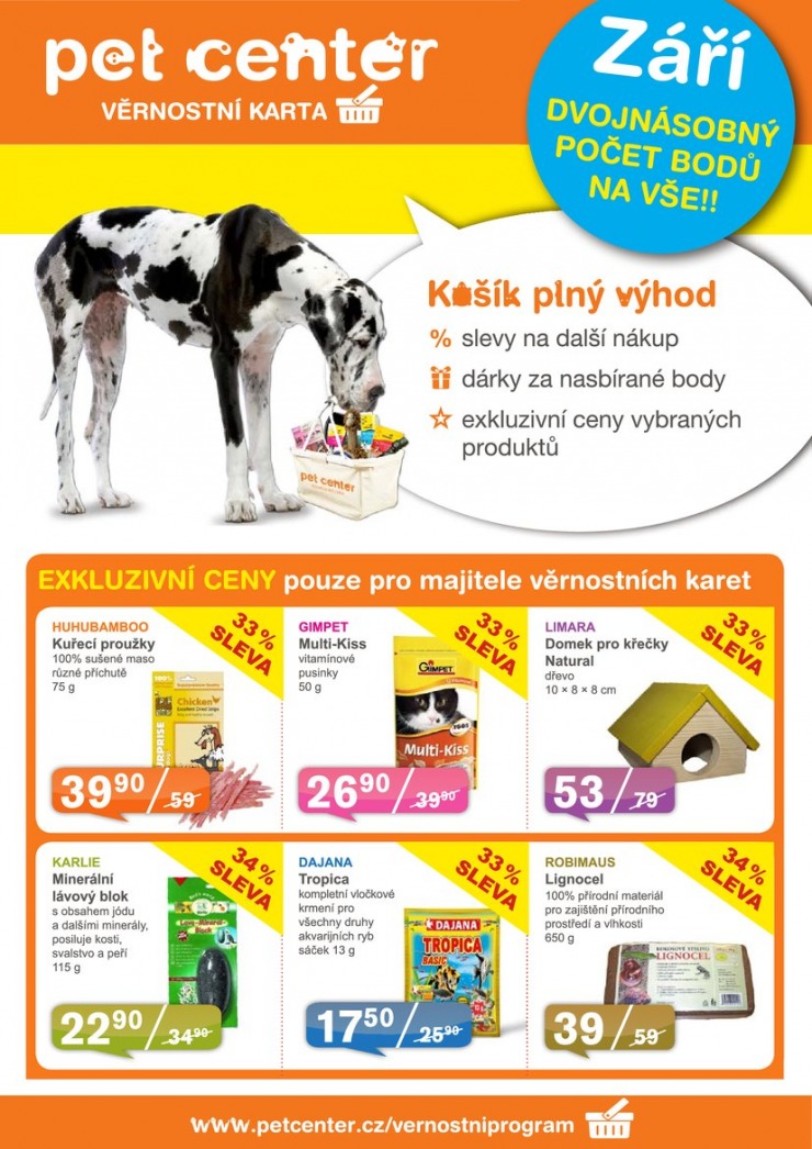leták Pet Center Akční leták od 1.9.2013 strana 1 leták Pet Center Akční leták od 1.9.2013 strana 1