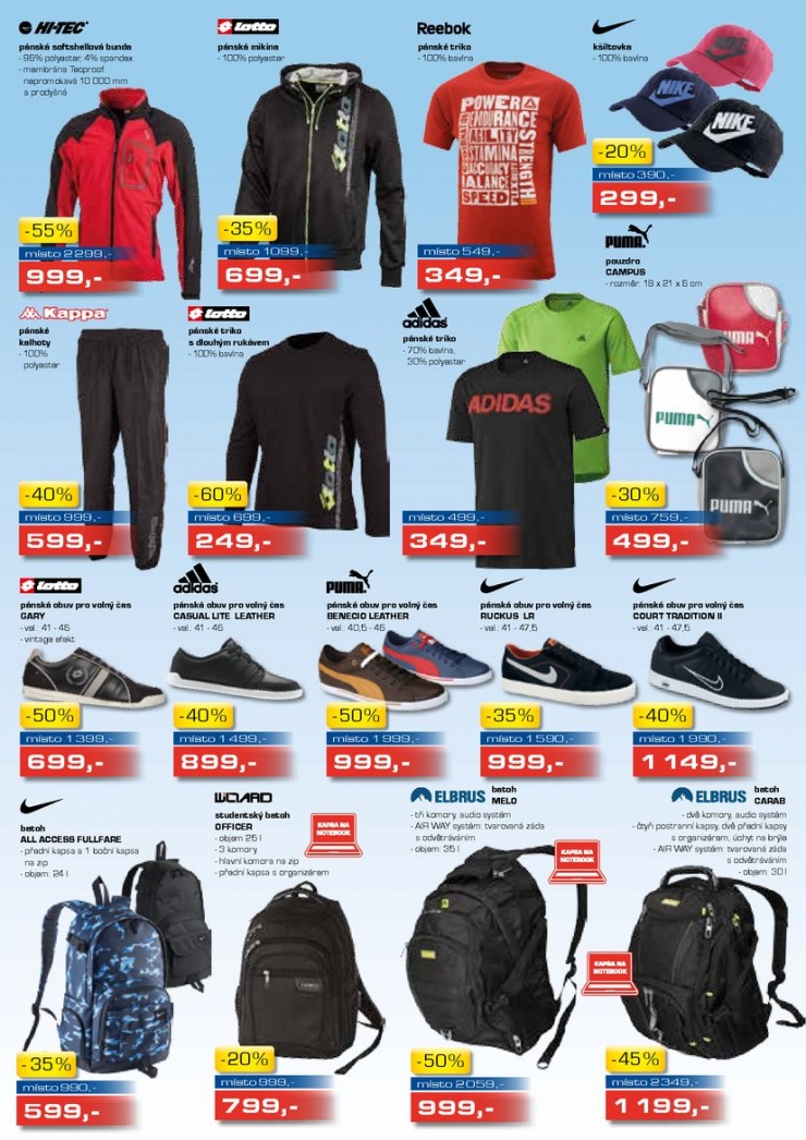 leták Sportisimo Aktuální leták od 5.9.2013 strana 1 leták Sportisimo Aktuální leták od 5.9.2013 strana 1
