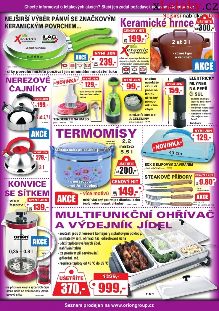 leták Orion leták strana 1 leták Orion leták strana 1