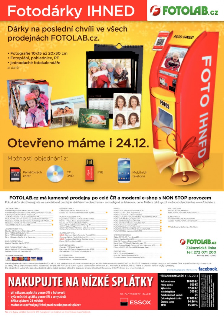 leták Fotolab Akční leták od 1.12.2013 strana 1 leták Fotolab Akční leták od 1.12.2013 strana 1
