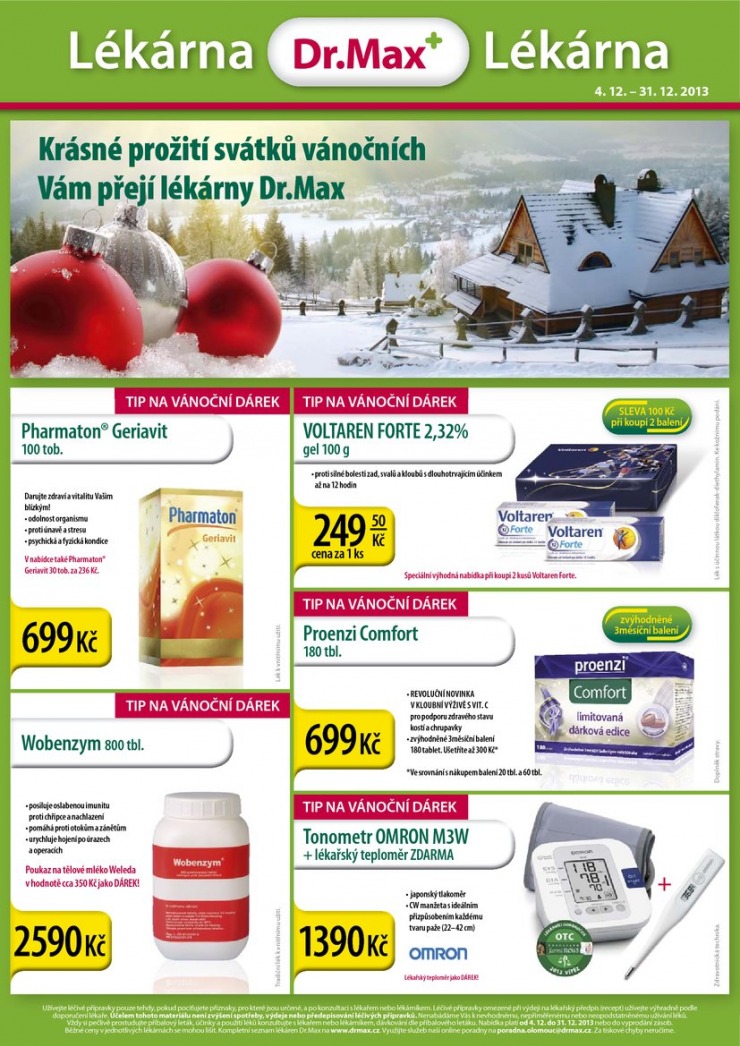 leták Dr. Max lékárna Aktuální leták od 4.12.2013 strana 1 leták Dr. Max lékárna Aktuální leták od 4.12.2013 strana 1