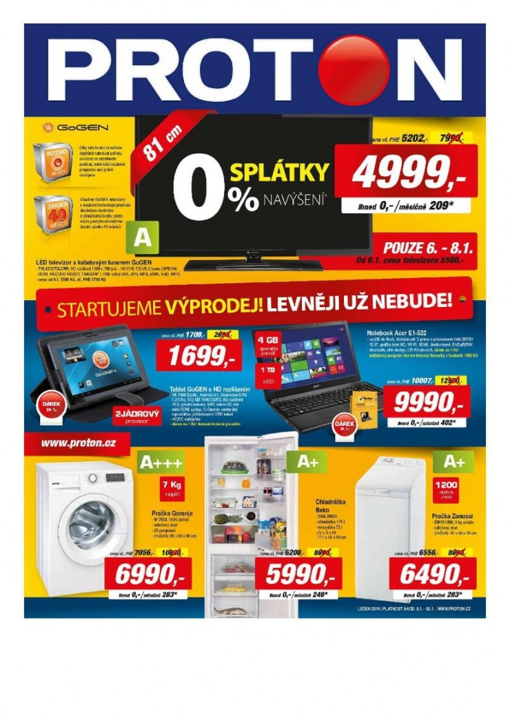 leták Proton Akční leták od 6.1.2014 strana 1 leták Proton Akční leták od 6.1.2014 strana 1