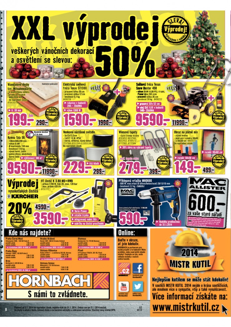 leták Hornbach Aktuální leták od 6.1.2014 strana 1 leták Hornbach Aktuální leták od 6.1.2014 strana 1