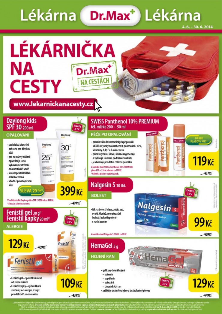 leták Dr. Max lékárna Aktuální leták od 4.6.2014 strana 1 leták Dr. Max lékárna Aktuální leták od 4.6.2014 strana 1