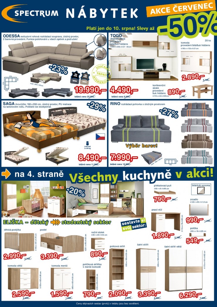 leták Spectrum nábytek Akční leták od 8.7.2014 strana 1 leták Spectrum nábytek Akční leták od 8.7.2014 strana 1