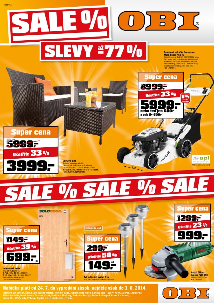 leták OBI Aktuální leták od 24.7.2014 strana 1 leták OBI Aktuální leták od 24.7.2014 strana 1