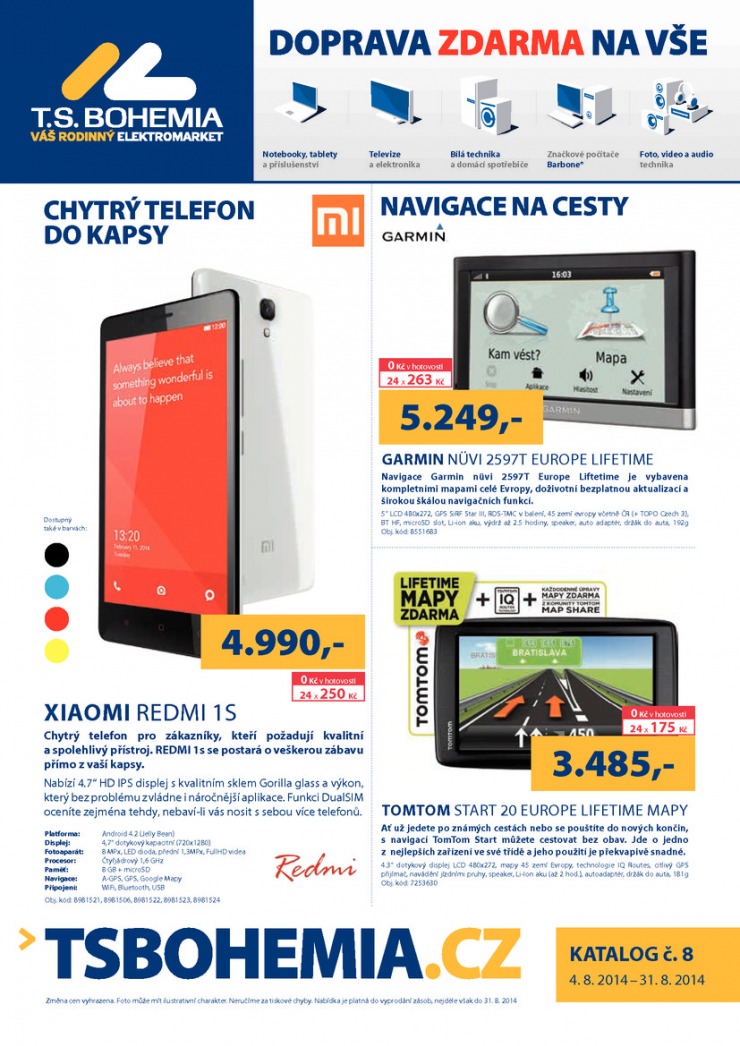 leták T.S. Bohemia Virtuální katalog od 4.8.2014 strana 1 leták T.S. Bohemia Virtuální katalog od 4.8.2014 strana 1