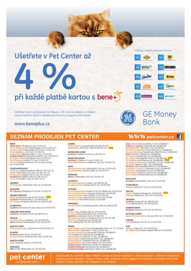 leták Pet Center Akční leták od 1.9.2014 strana 1 leták Pet Center Akční leták od 1.9.2014 strana 1