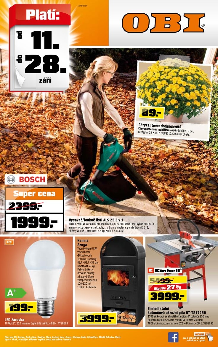 leták OBI Aktuální leták od 11.9.2014 strana 1 leták OBI Aktuální leták od 11.9.2014 strana 1