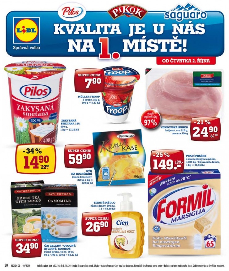 leták Lidl Akční nabídka od 29.9.2014 strana 1 leták Lidl Akční nabídka od 29.9.2014 strana 1