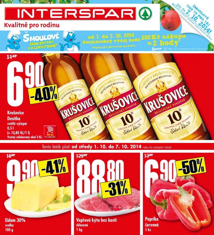 leták Interspar Akční nabídka od 1.10.2014 strana 1 leták Interspar Akční nabídka od 1.10.2014 strana 1