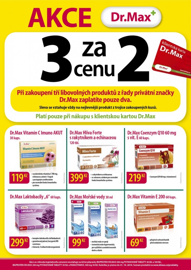 leták Dr. Max lékárna Aktuální leták od 3.10.2014 strana 1 leták Dr. Max lékárna Aktuální leták od 3.10.2014 strana 1
