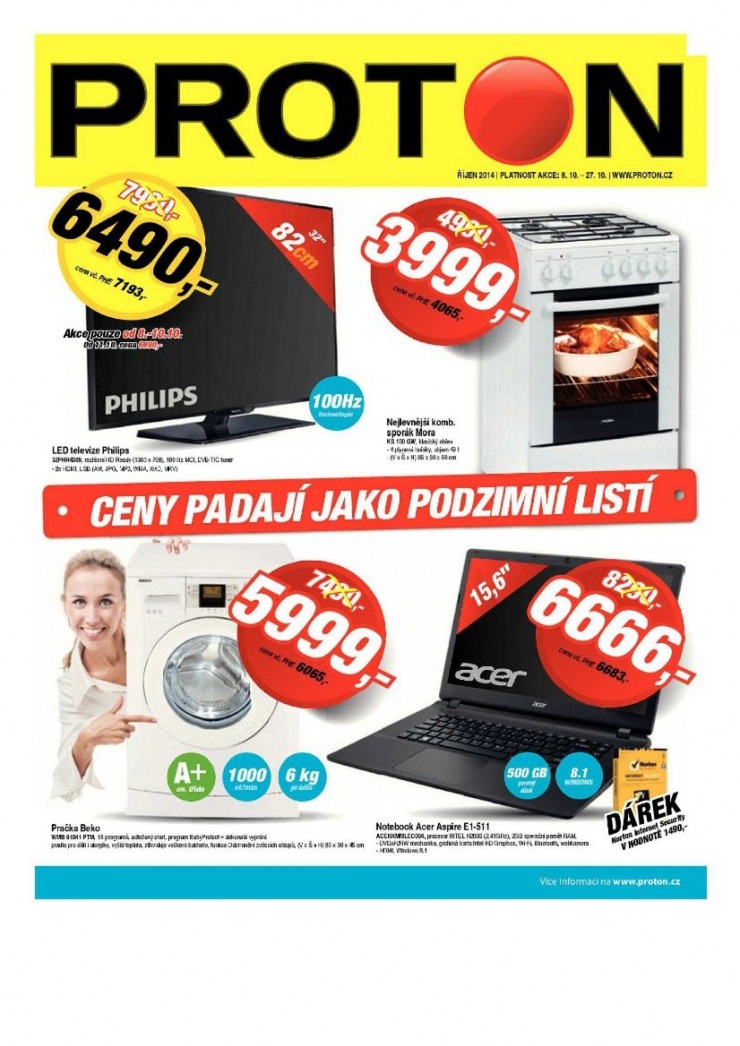 leták Proton Akční leták od 8.10.2014 strana 1 leták Proton Akční leták od 8.10.2014 strana 1
