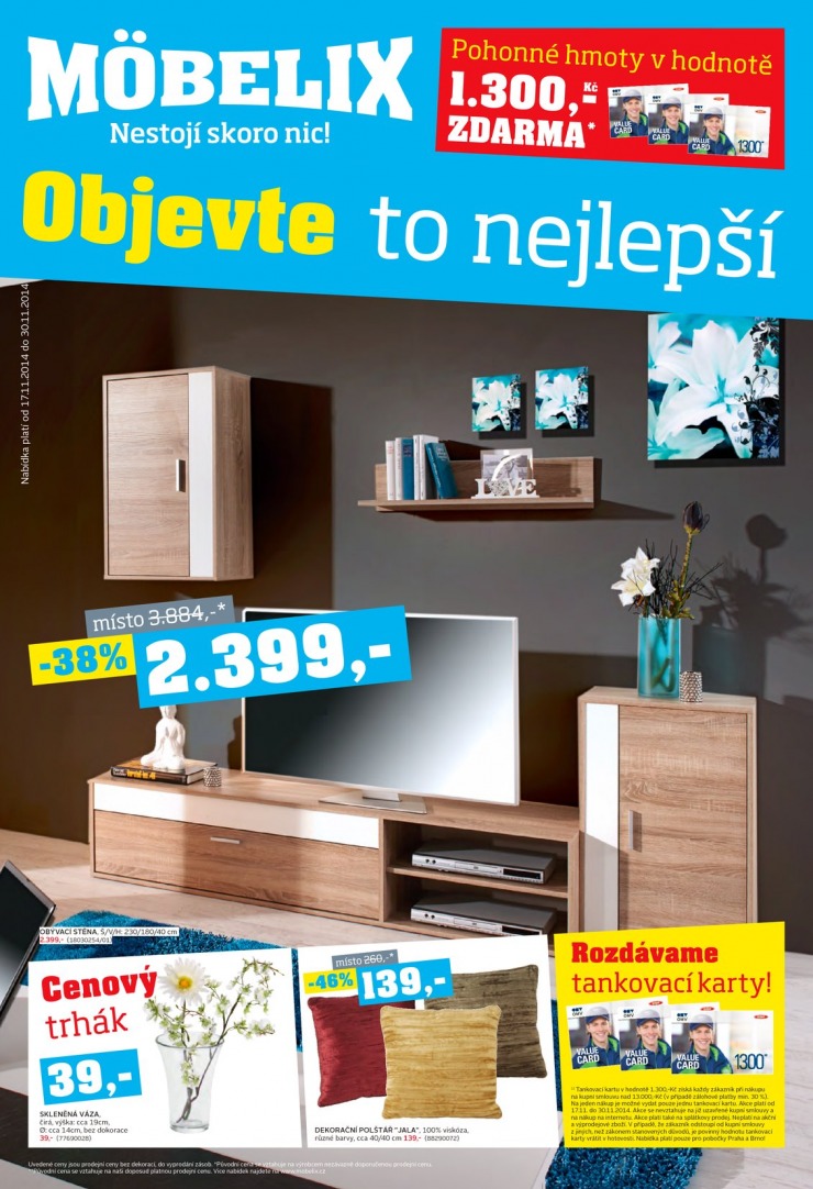 leták Mobelix Aktuální prospekt od 17.11.2014 strana 1 leták Mobelix Aktuální prospekt od 17.11.2014 strana 1