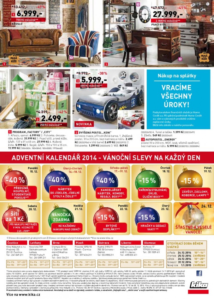 leták Kika Aktuální leták od 15.12.2014 strana 1 leták Kika Aktuální leták od 15.12.2014 strana 1