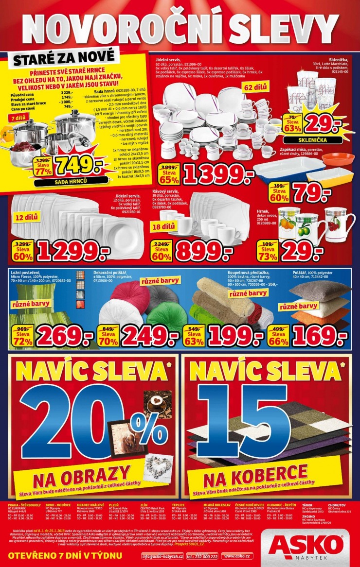leták Asko nábytek katalog od 8. 1. 2015 strana 1 leták Asko nábytek katalog od 8. 1. 2015 strana 1