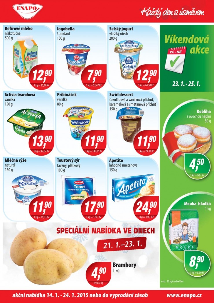 leták Enapo Akční leták od 14. 1. 2015 strana 1 leták Enapo Akční leták od 14. 1. 2015 strana 1