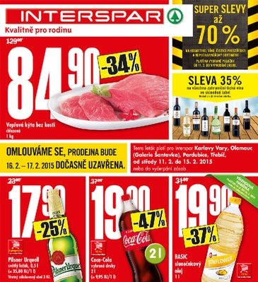leták Interspar Akční nabídka od 11.2.2015 strana 1 leták Interspar Akční nabídka od 11.2.2015 strana 1