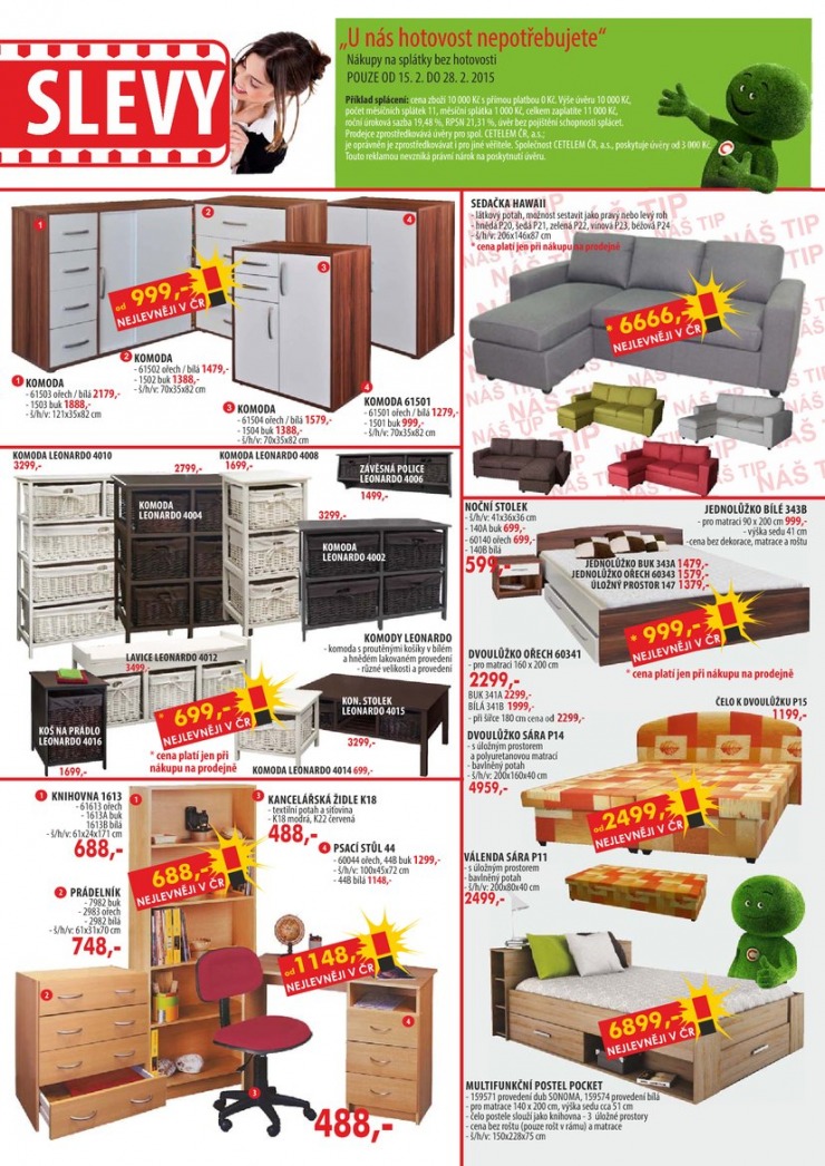 leták Idea nábytek Akční leták od 15.2.2015 strana 1 leták Idea nábytek Akční leták od 15.2.2015 strana 1