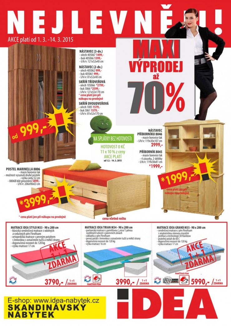leták Idea nábytek Akční leták od 1.3.2015 strana 1 leták Idea nábytek Akční leták od 1.3.2015 strana 1