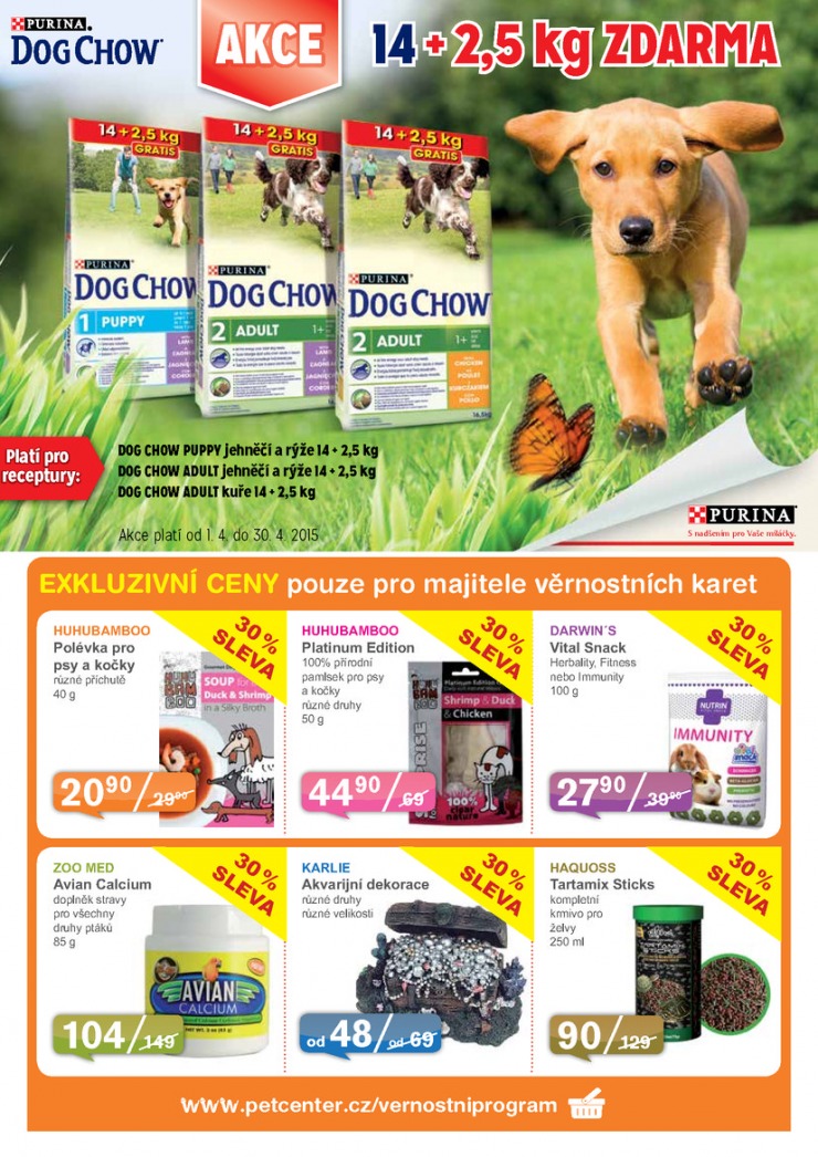 leták Pet Center Akční leták od 1.4.2015 strana 1 leták Pet Center Akční leták od 1.4.2015 strana 1