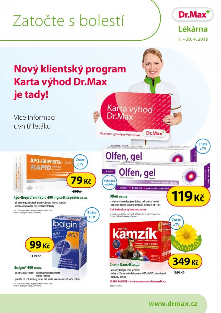 leták Dr. Max lékárna Aktuální leták od 1.4.2015 strana 1 leták Dr. Max lékárna Aktuální leták od 1.4.2015 strana 1