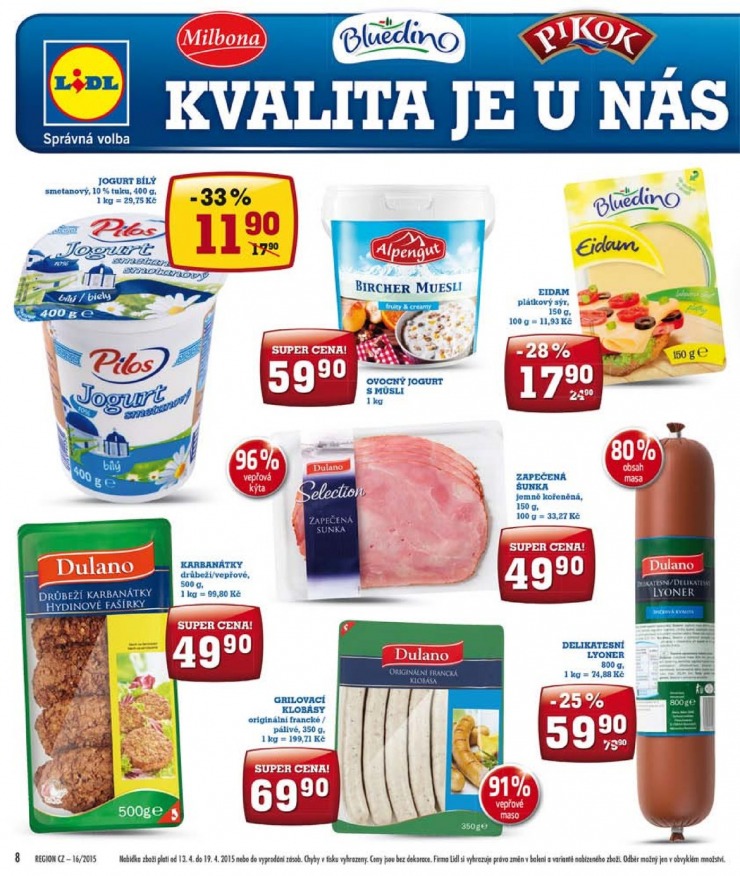 leták Lidl Akční nabídka od 13.4.2015 strana 1 leták Lidl Akční nabídka od 13.4.2015 strana 1