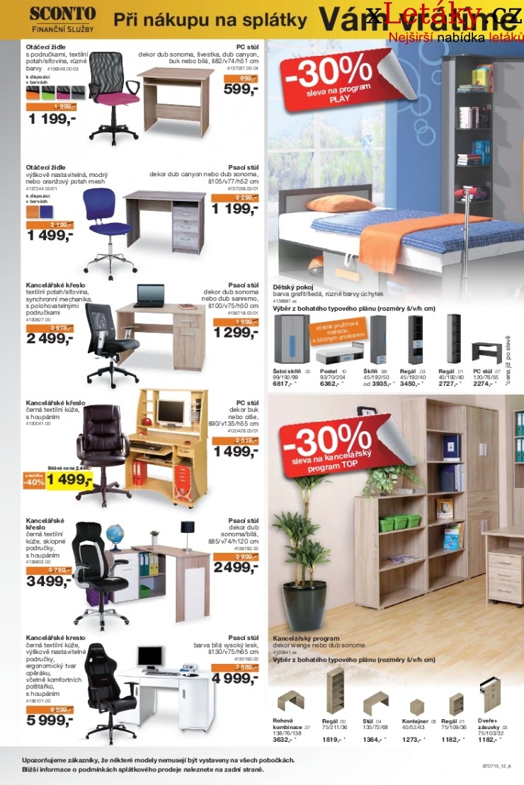 leták Sconto nábytek leták strana 1 leták Sconto nábytek leták strana 1