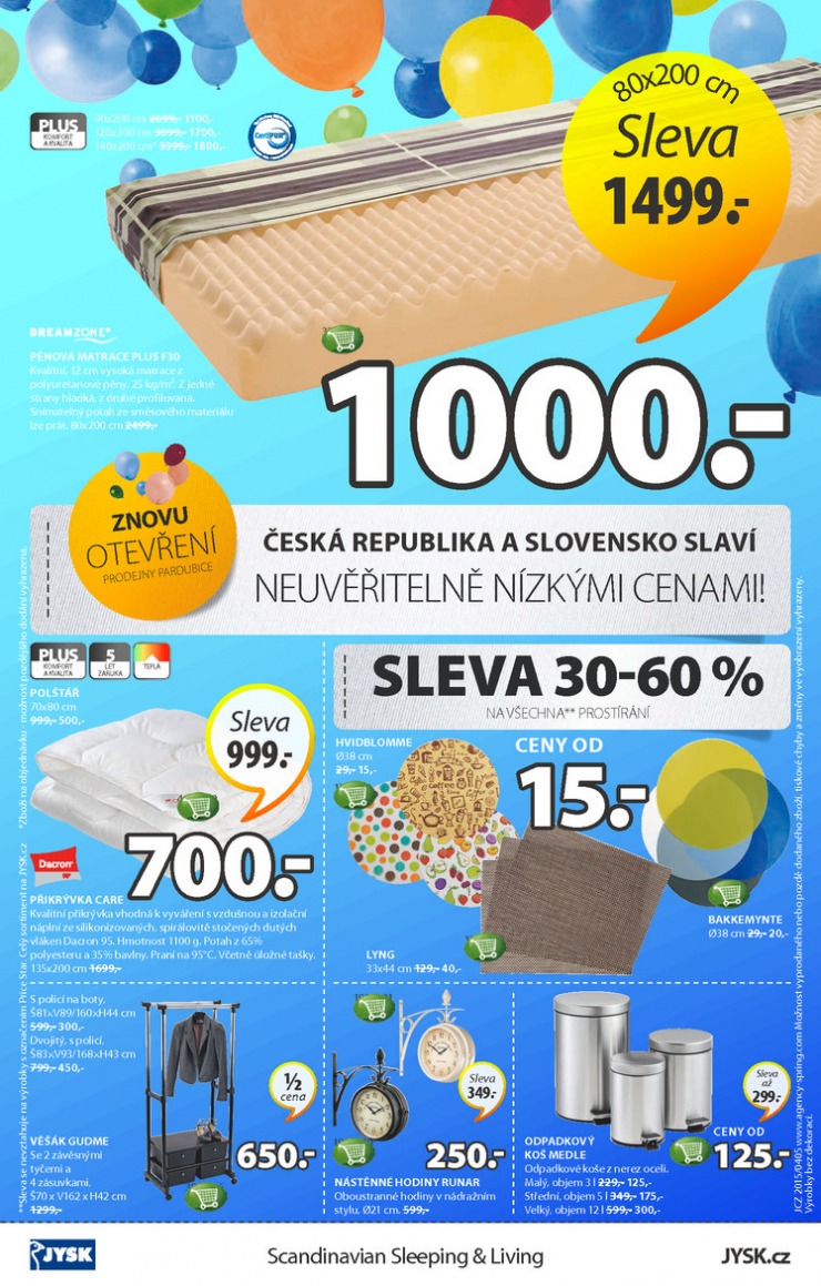 leták Jysk Nabídka týdne od 30.4.2015 strana 1 leták Jysk Nabídka týdne od 30.4.2015 strana 1
