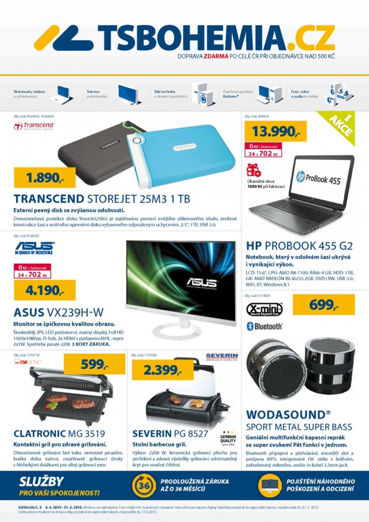 leták T.S. Bohemia Virtuální katalog od 1.5.2015 strana 1 leták T.S. Bohemia Virtuální katalog od 1.5.2015 strana 1