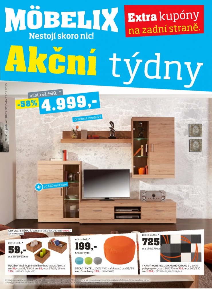 leták Mobelix Aktuální prospekt od 18.5.2015 strana 1 leták Mobelix Aktuální prospekt od 18.5.2015 strana 1