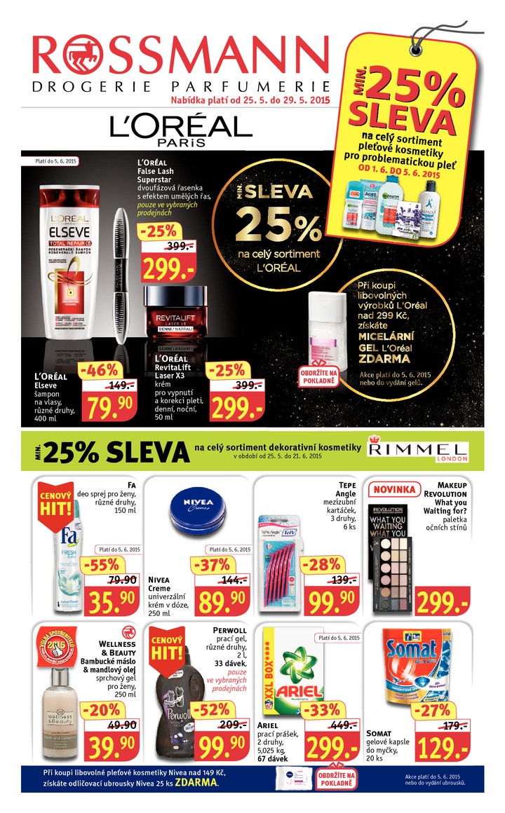 leták Rossmann Leták od 25.5.2015 strana 1 leták Rossmann Leták od 25.5.2015 strana 1