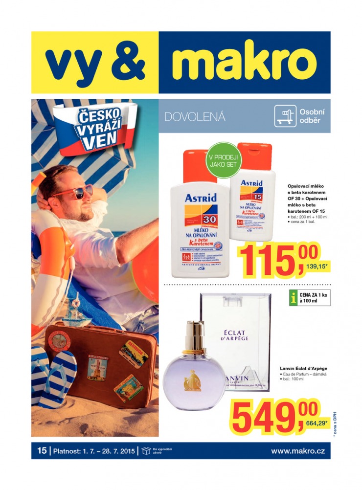 leták Makro Dovolená od 1.7.2015 strana 1 leták Makro Dovolená od 1.7.2015 strana 1