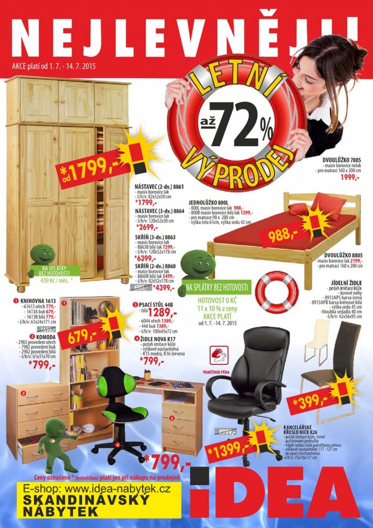 leták Idea nábytek Akční leták od 1.7.2015 strana 1 leták Idea nábytek Akční leták od 1.7.2015 strana 1