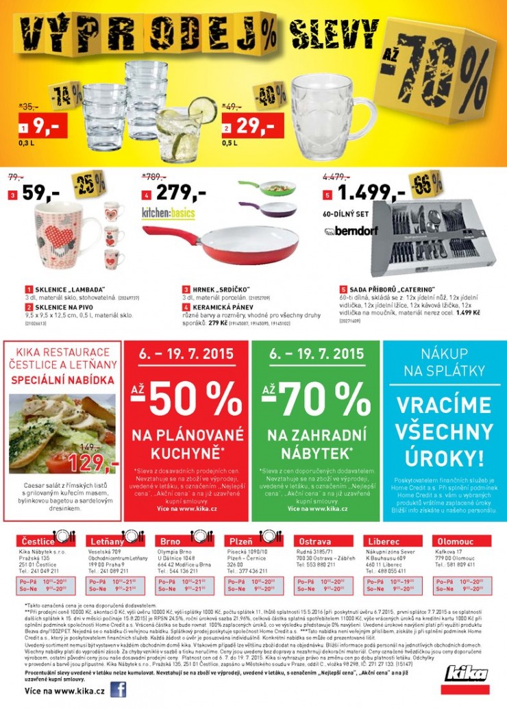 leták Kika Aktuální leták od 6.7.2015 strana 1 leták Kika Aktuální leták od 6.7.2015 strana 1