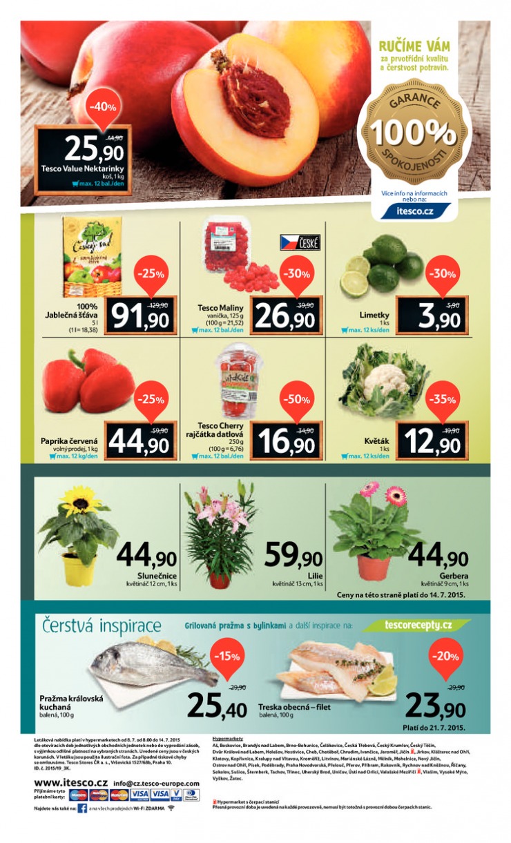 leták Tesco velké hypermarkety od 8.7.2015 strana 1 leták Tesco velké hypermarkety od 8.7.2015 strana 1