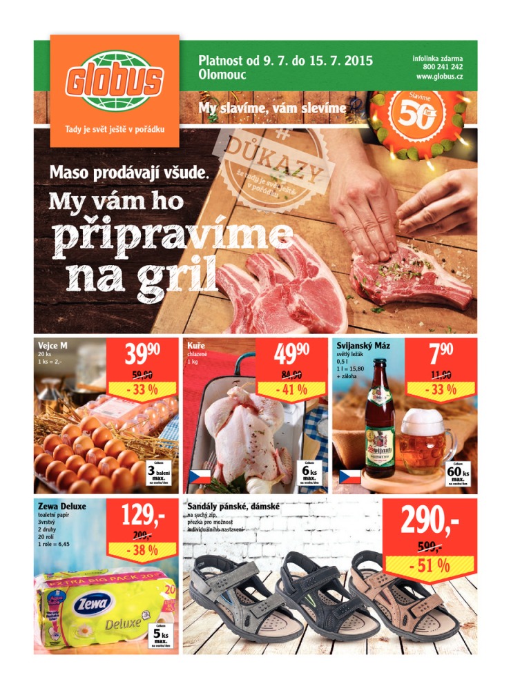 leták Globus Naše noviny od 9.7.2015 strana 1 leták Globus Naše noviny od 9.7.2015 strana 1